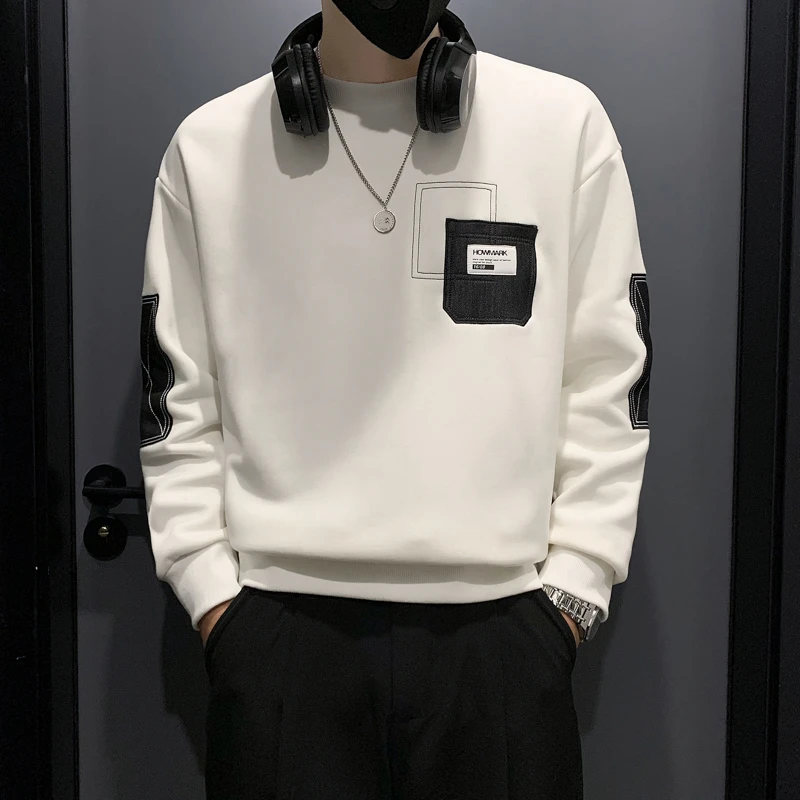 男士卫衣春秋季2025新款爆款痞帅青少年潮牌男装高档长袖打底外套