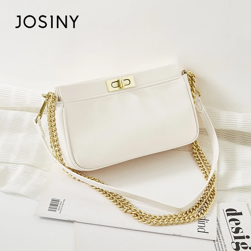 卓诗尼包包女2024新款单肩包轻奢链条信封包时尚斜挎包百搭腋下包