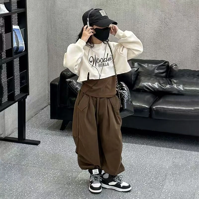 女童三件套秋装套装儿童潮牌服装衣服小女孩秋季宽松洋气时髦童装