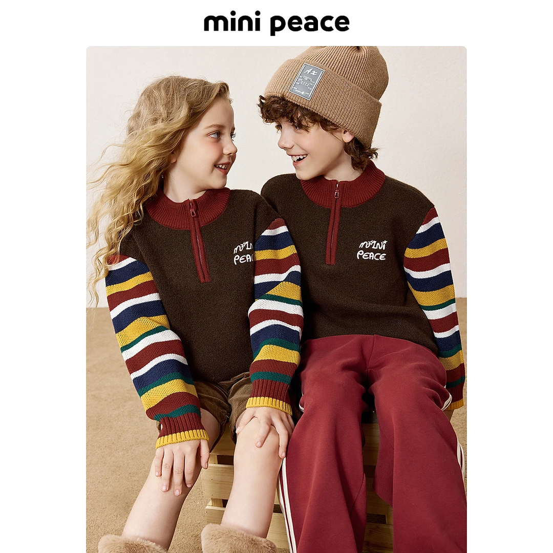 MiniPeace太平鸟童装冬秋新中性线套衫