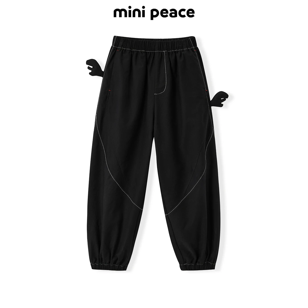 MINIPEACE太平鸟童装男童裤子龙年年儿童明线长裤款