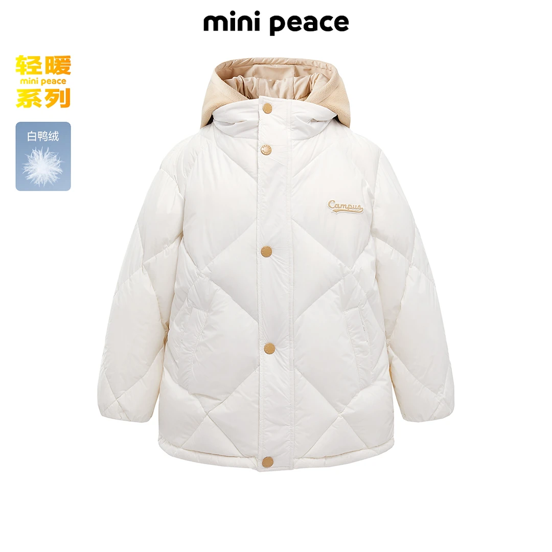【泡芙系列】MINIPEACE太平鸟童装女童羽绒服冬款儿童面包服