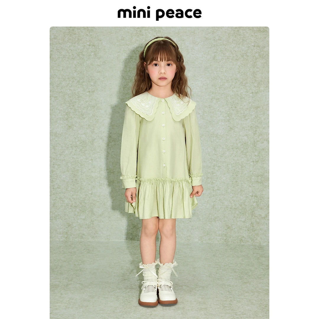 【专柜同款活力系列】MINIPEACE太平鸟童装女童连衣裙春秋衬衫裙