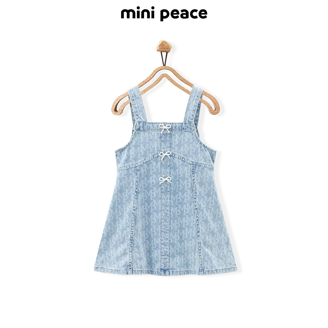 【专柜同款】MiniPeace太平鸟童装秋季女童连衣裙儿童牛仔背心裙