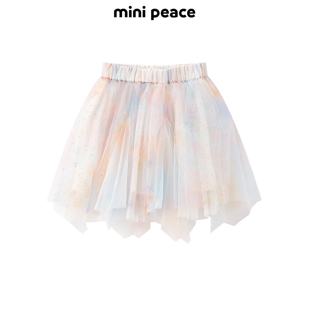 【专柜同款】MINIPEACE太平鸟童装女童短裙夏季款不规则渐变裙