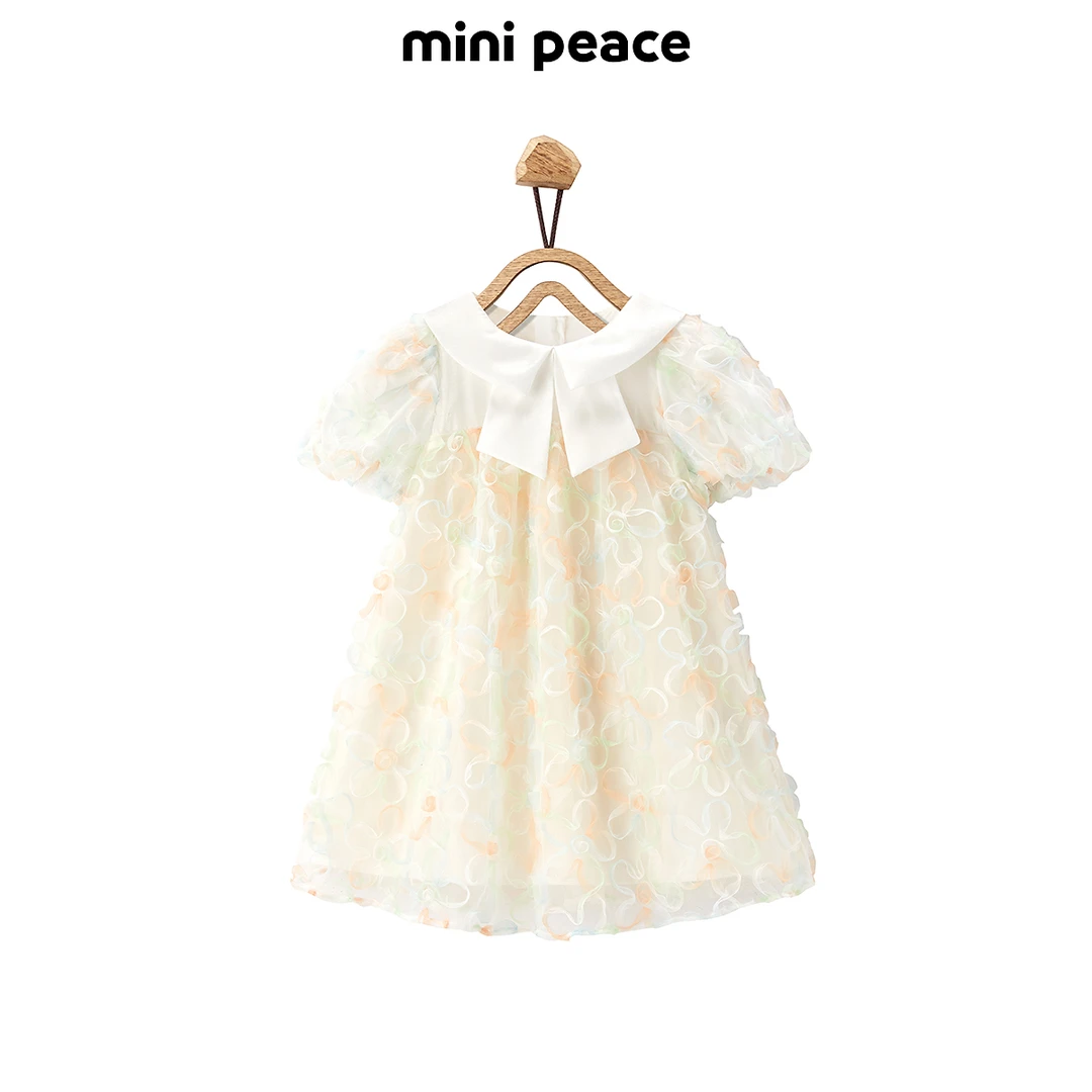 【专柜同款公主系列】MINIPEACE太平鸟童装女童连衣裙立体绣花裙