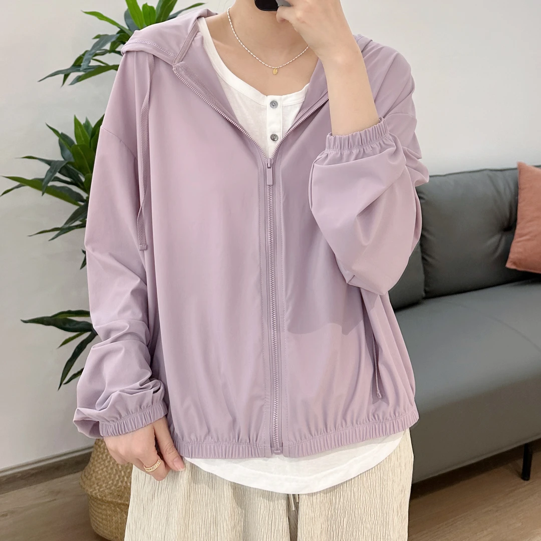 【NANA】lulu23新款凉感连帽防晒衣外套女运动户外薄款休闲C0005