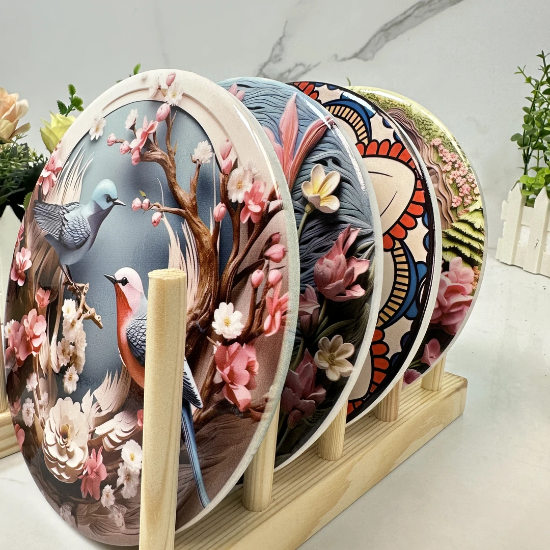 ISBE【楚小宸专属】20CM陶瓷隔热垫锅垫防烫圆形创意家用复古