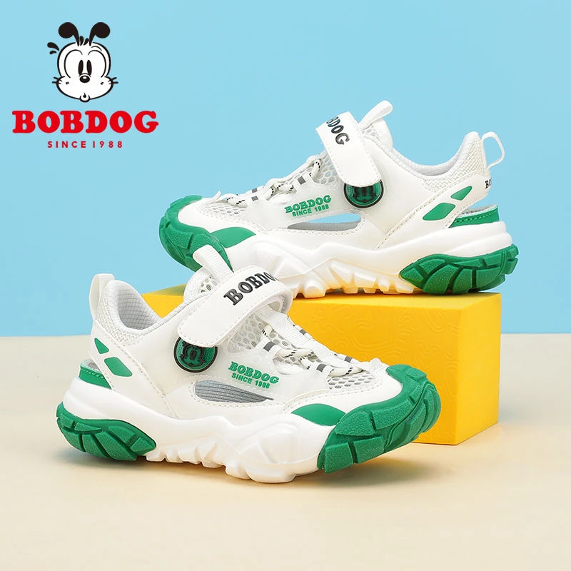 巴布豆童鞋官方旗舰男童包头凉鞋夏季女童框子鞋透气网面儿童鞋子