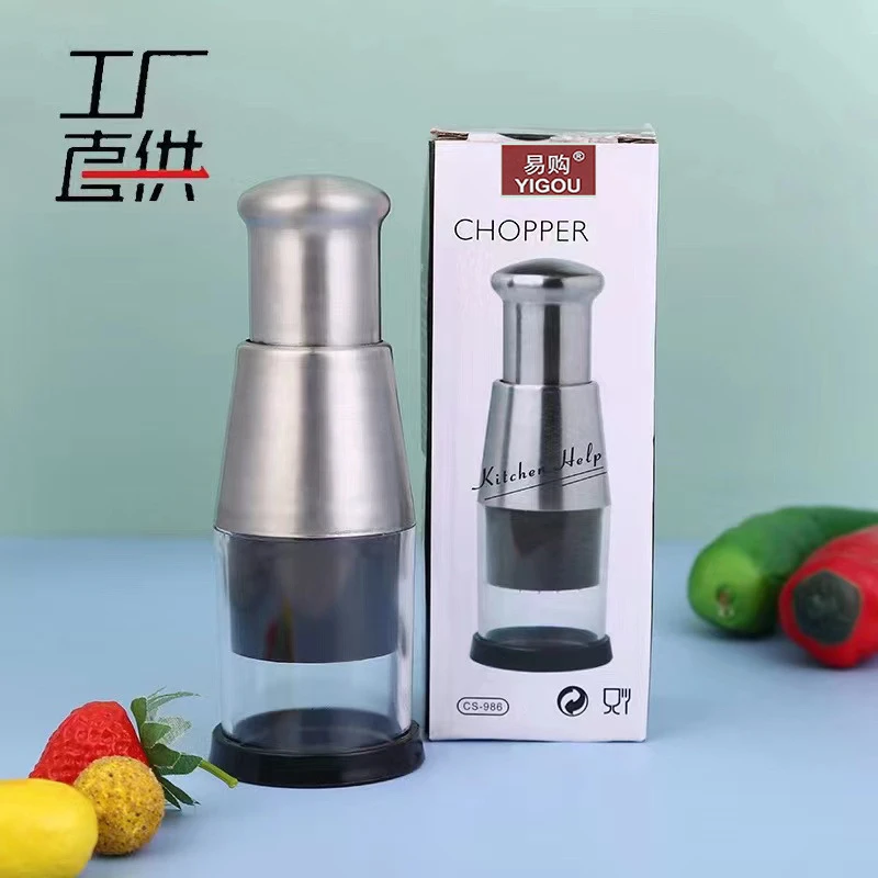 拍拍刀不锈钢手压式切菜器厨房多功能拍蒜蓉碎蒜器夹大蒜切蒜蓉器