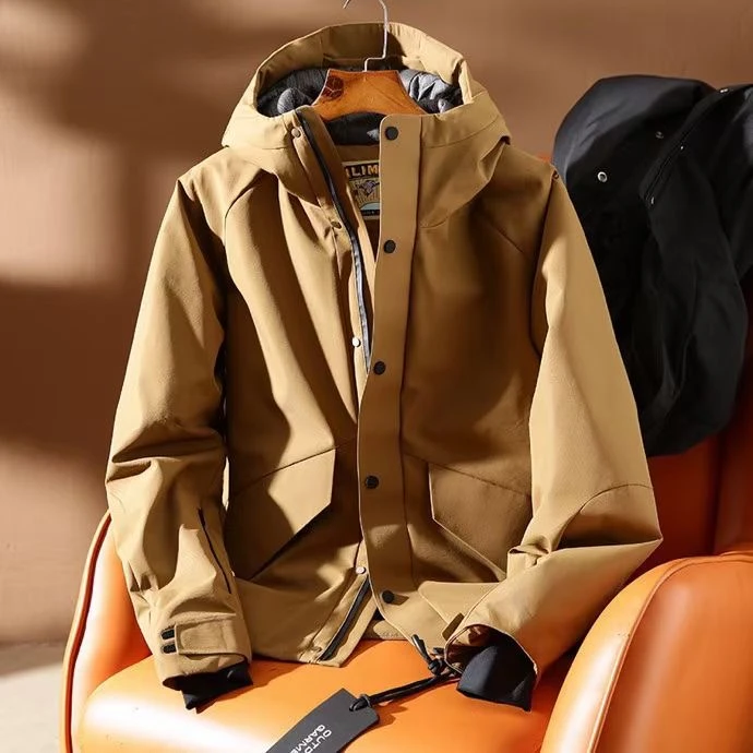 奢品高货！500欧！2023冬季男士高端户外压胶连帽90白鸭绒羽绒服