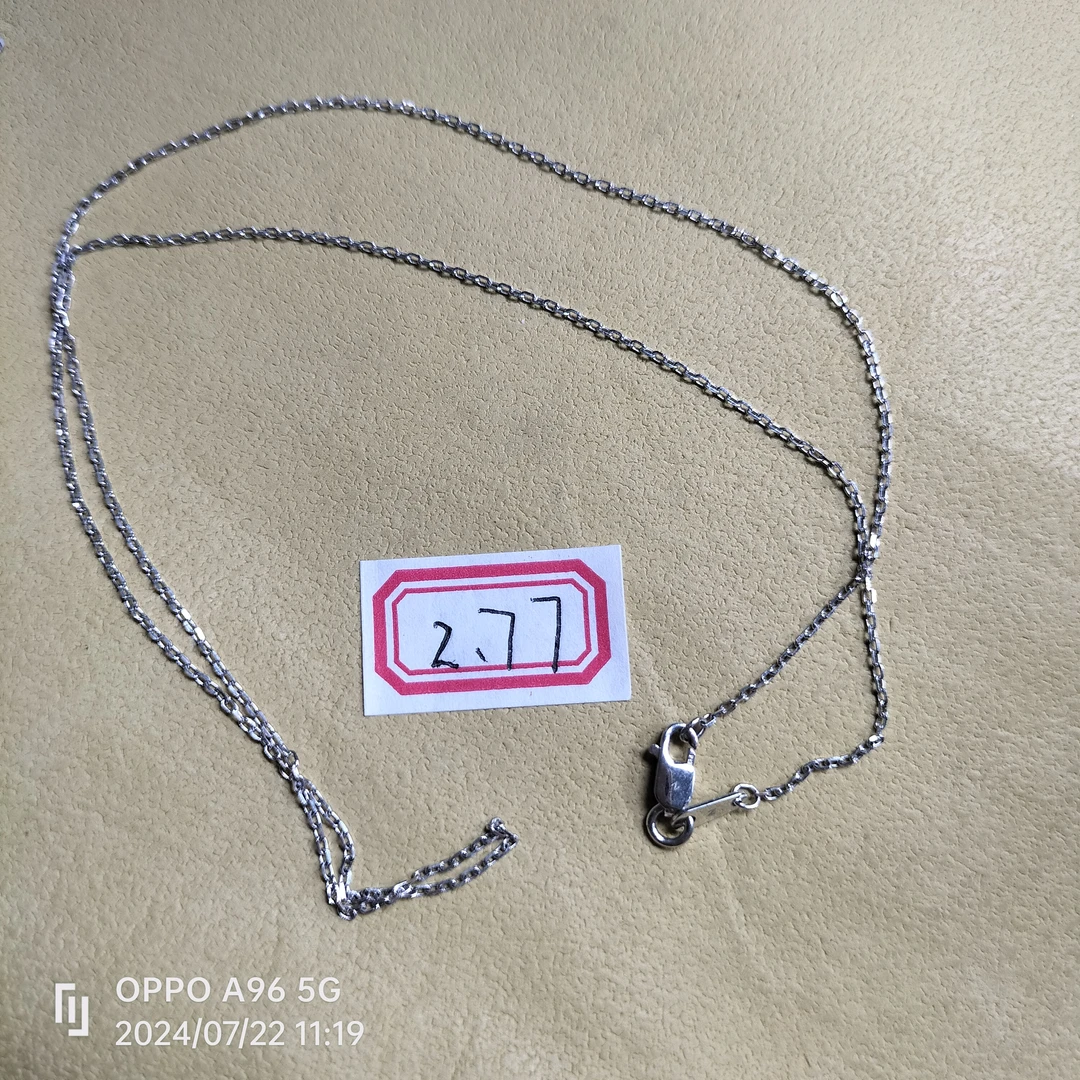 铂金pt950项链十字链2.77克鲍鱼扣