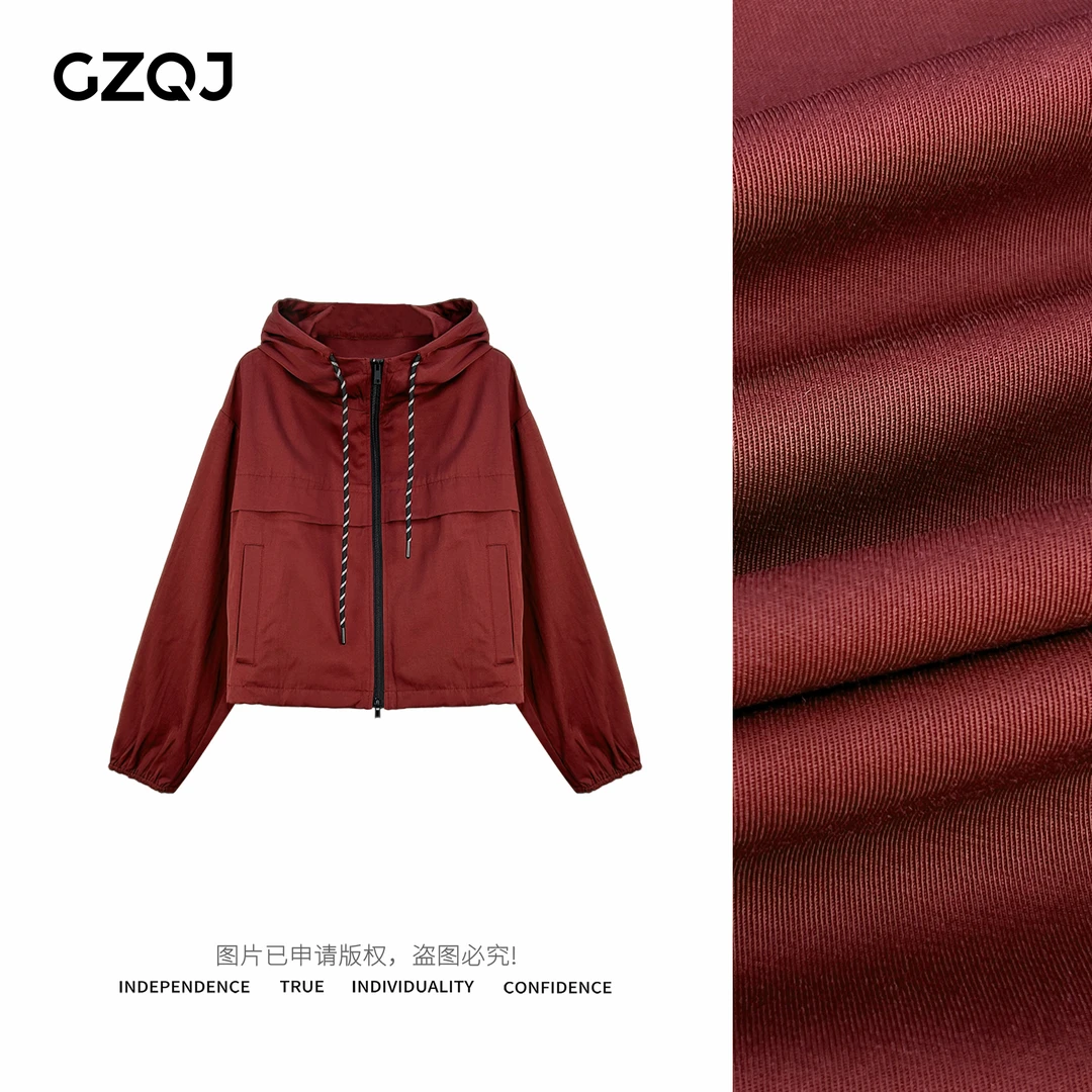 老琴私服【城市漫步】时尚户外休闲宽松显瘦连帽冲锋衣外套女65401