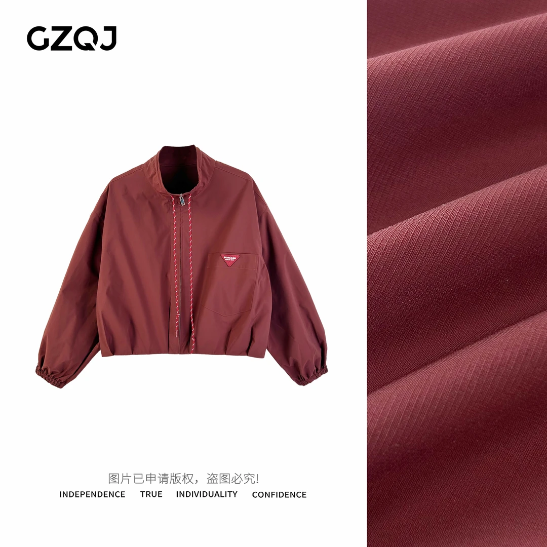 老琴私服【枫叶】设计感潮流时尚百搭休闲立领夹克外套女秋 4238