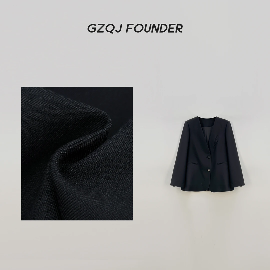 老琴私服【烟雨朦胧】2024秋季新款气质长袖百搭西装外套 77597