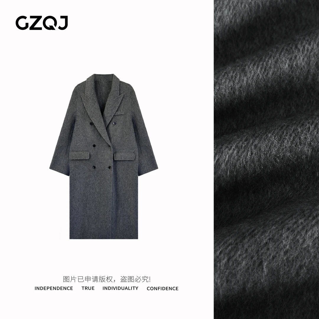 老琴私服【浪漫满屋】设计感时尚中长款秋冬毛呢外套女大衣29063