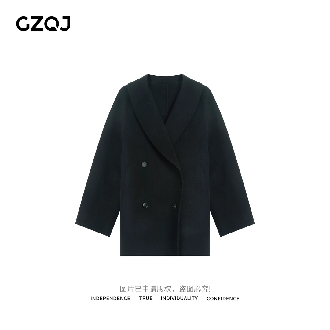 老琴私服【过年大衣】时尚保暖翻领百搭毛呢外套气质大衣女秋冬2010