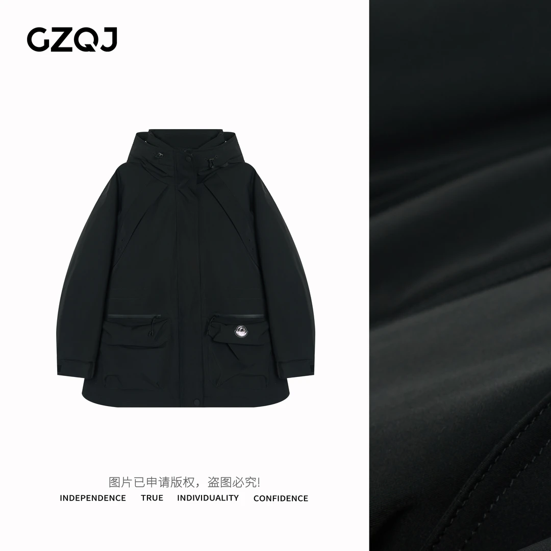 老琴私服【冬日遇见】90白鸭绒时尚保暖连帽冲锋衣羽绒服外套98680