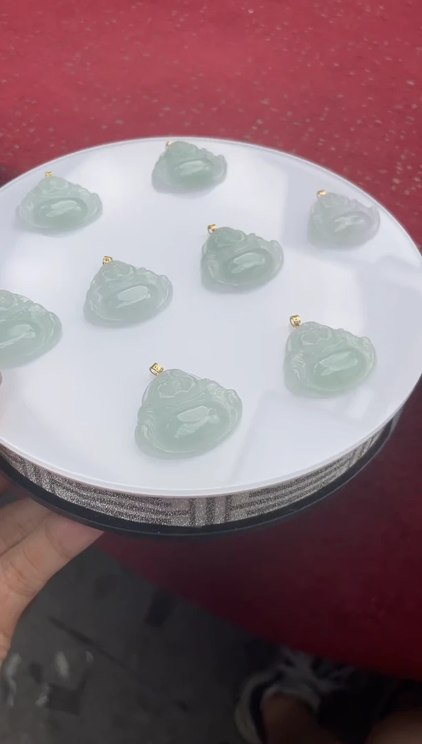 【闪购商品】翡翠颈饰18K金镶嵌381527/翡翠佛公/多样性发一
