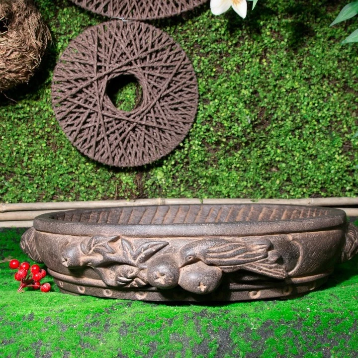 中国风禅意古风仿青石造景花盆鱼缸假山流水盆盆景盆流水造景盆