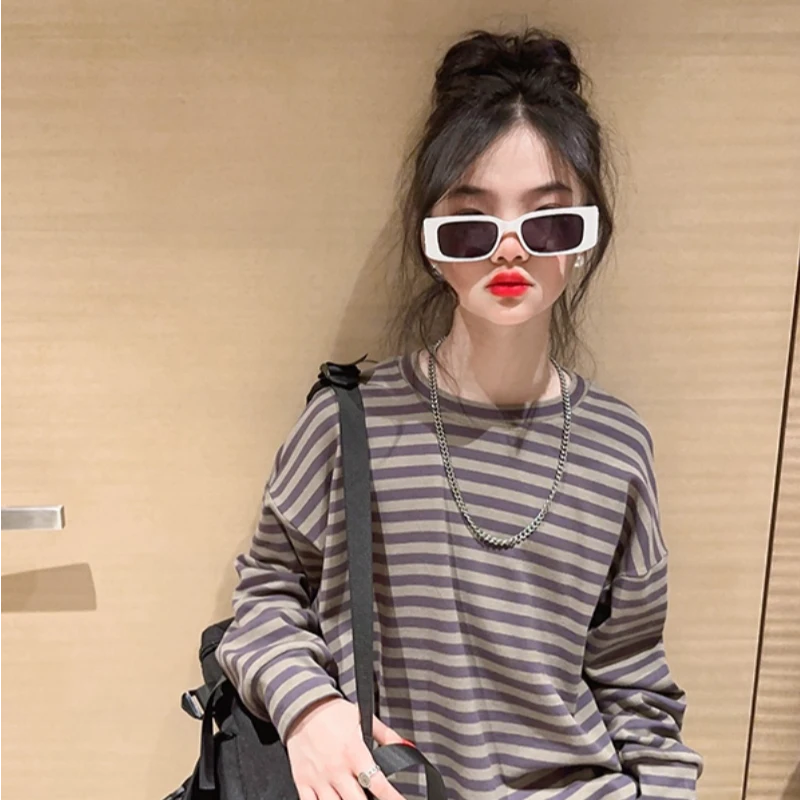 女童秋装长袖t恤2024新款中大童洋气卫衣儿童春秋卫衣儿童服装