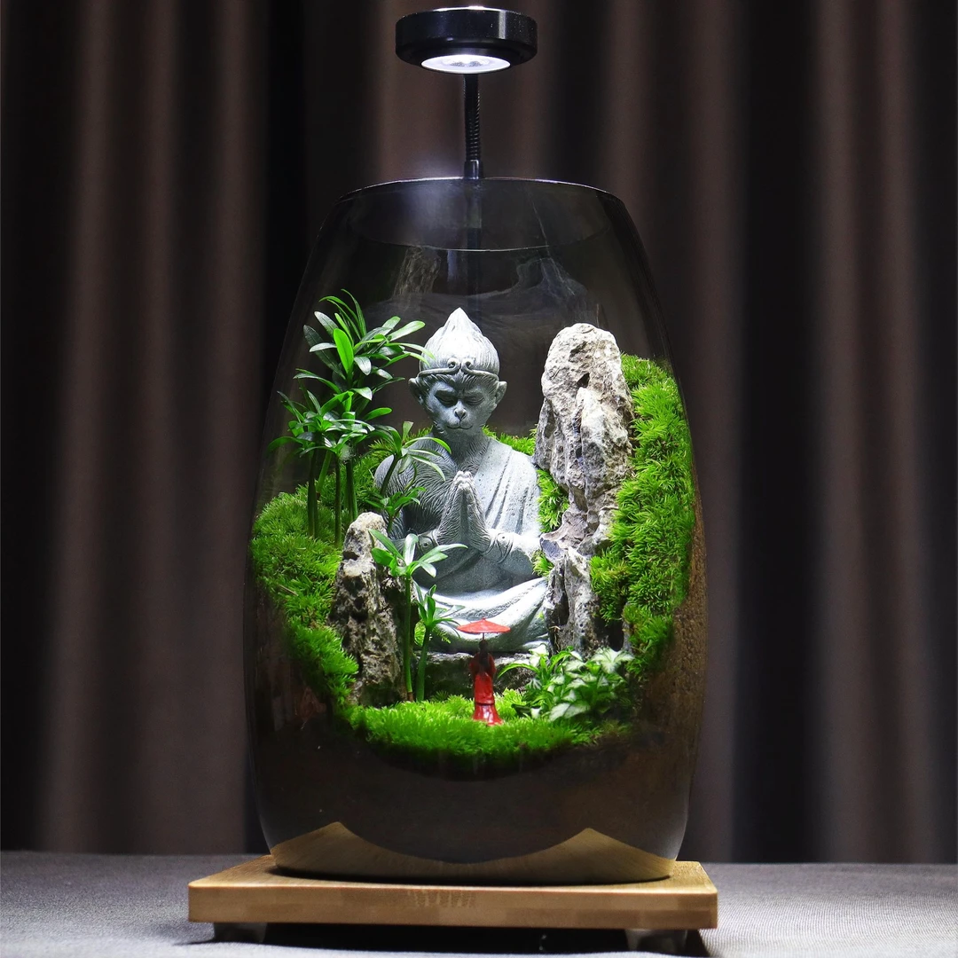 青苔上品【大圣归来】高档绿植桌面苔藓微景观造景植物盆景高端礼物