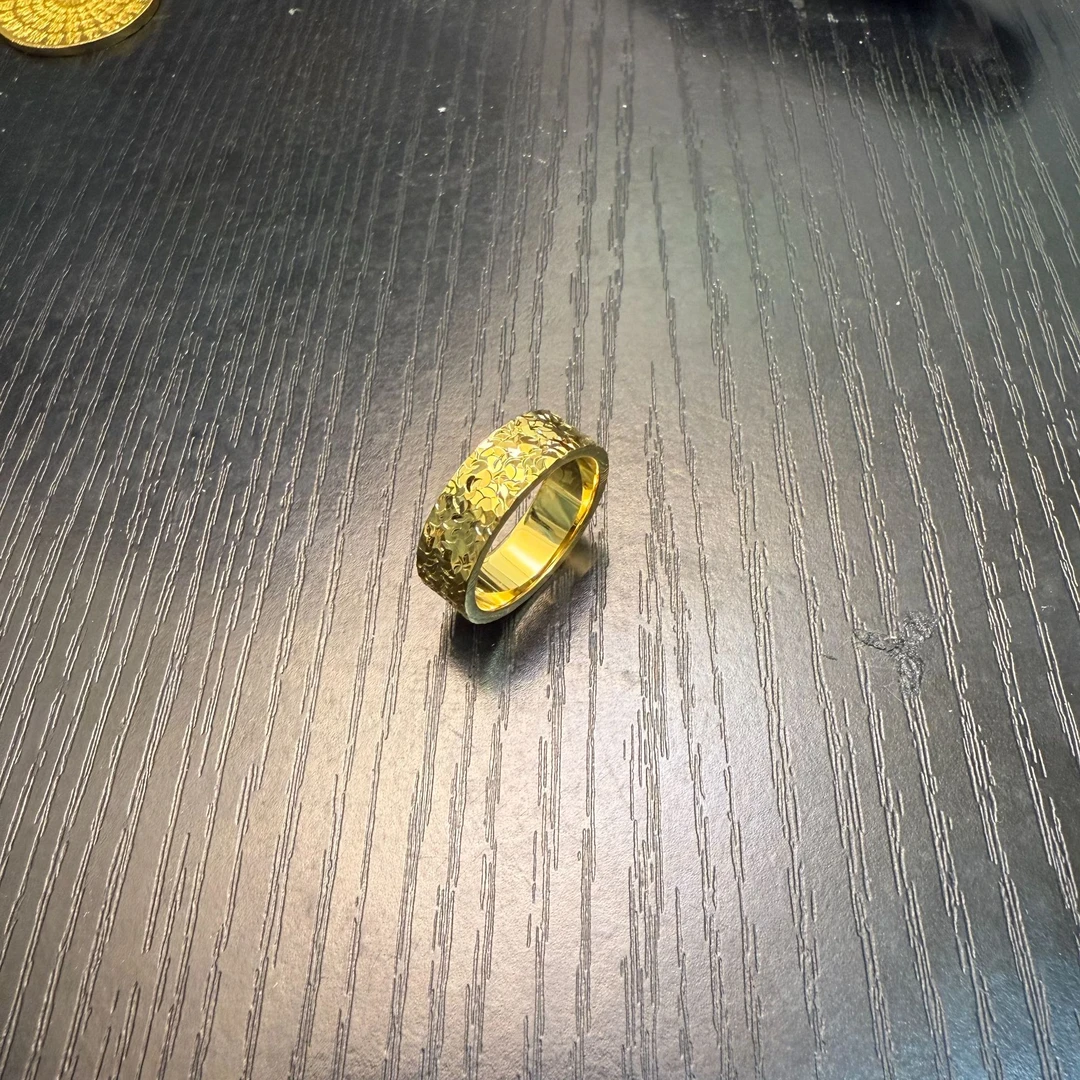 铜合金戒指 铜合金戒指平安无事碎冰冰泥鳅背戒指