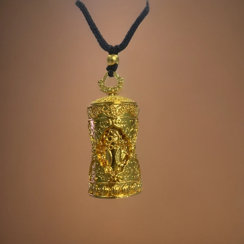 铜合金吊坠 铜合金古法复古转转八面佛吊坠雕刻男士手工