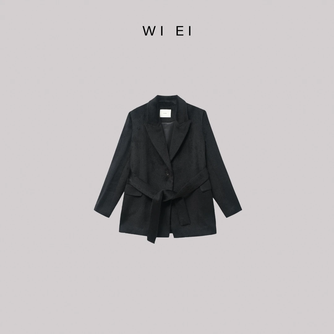 《WI EI》秘鲁羊驼  ALPACA超软苏力西装毛呢外套大衣23773