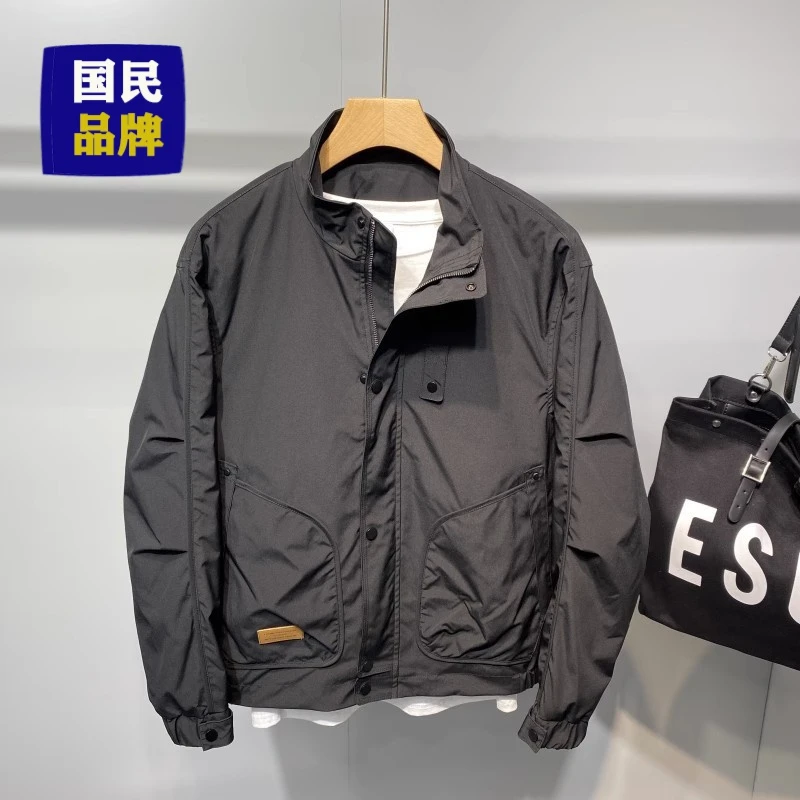 【小扬哥推荐】潮牌复古立领外套男士2023秋季潮流简约休闲工装夹