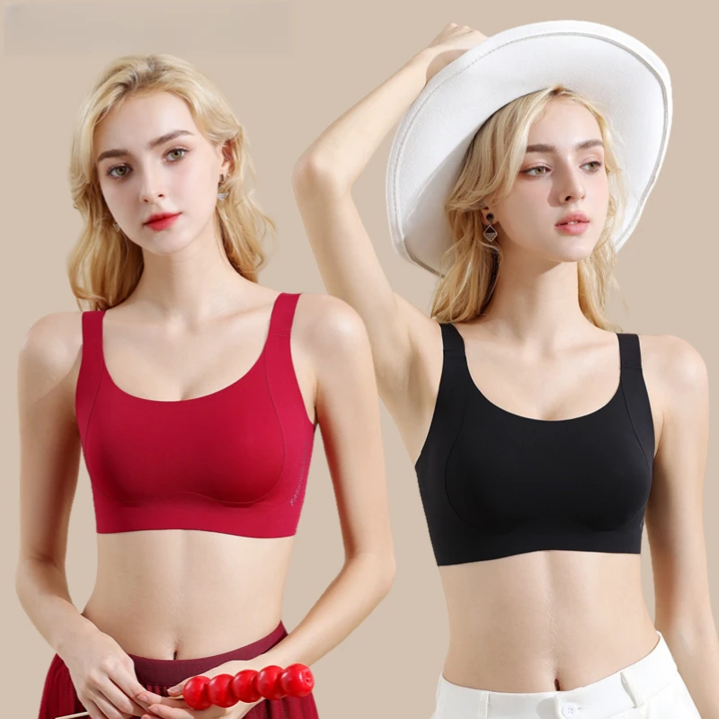 Maycaur大胸显小内衣无痕薄款大码无钢圈全罩杯收副乳防下垂文胸