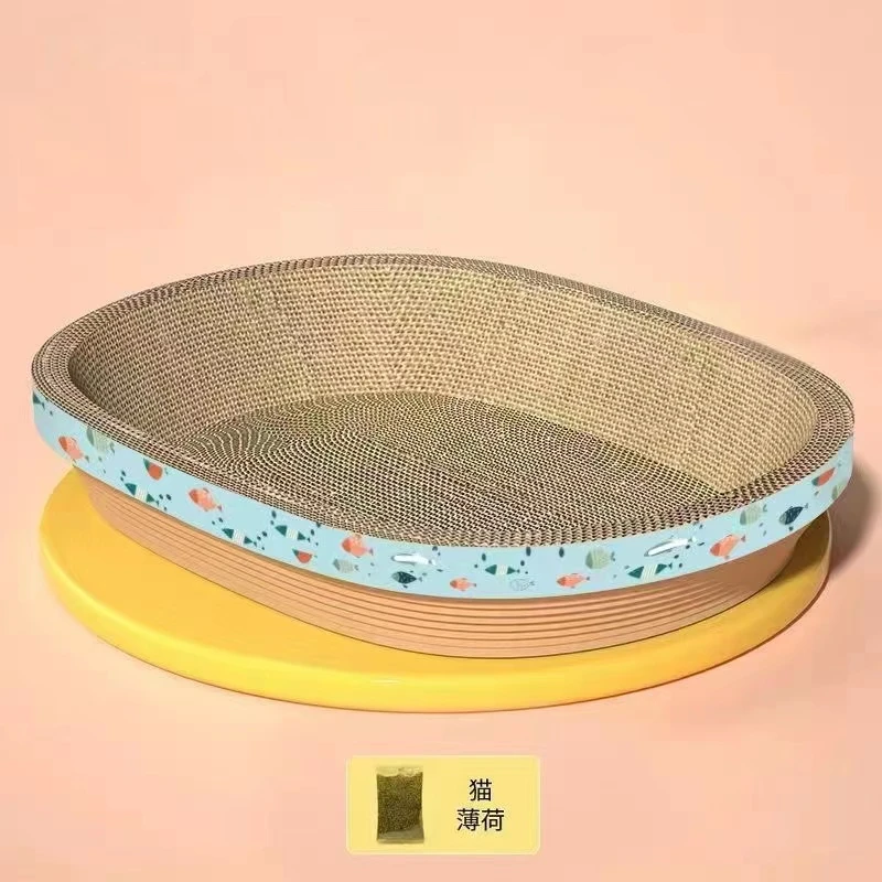 猫抓板清仓椭圆形猫抓猫咪板猫抓盆耐磨猫抓板窝猫抓板不掉屑耐磨