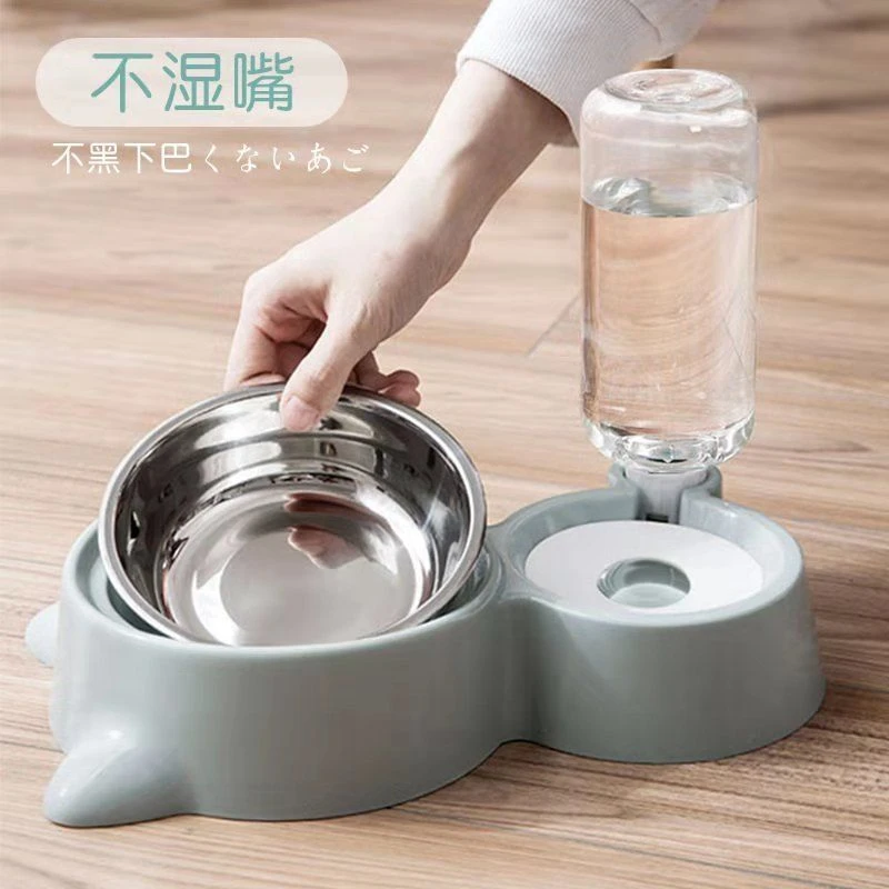 宠物猫碗狗盆双碗自动饮水食盆狗狗猫咪碗粮水防打翻饭盆宠物用品