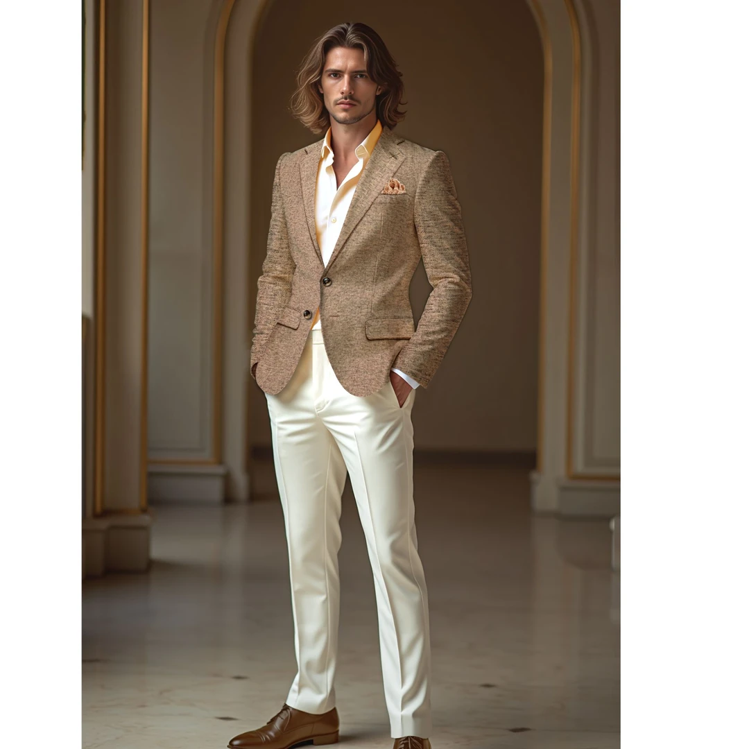 MISSARDI米纱迪苍川意式设计师款秋冬西服时尚休闲修身复古经典