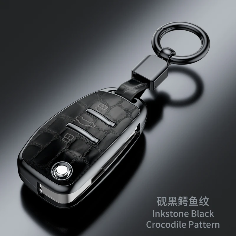 适用奥迪新款a6L保护套A4LQ5LQ7/A5/A8A7/Q7/Q8/A3L鳄鱼纹时尚壳