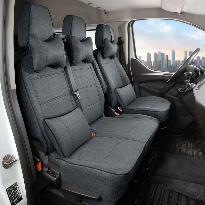 2023款江铃特顺专用座套6座福顺厢式运输货车3座四季亚麻全包坐垫