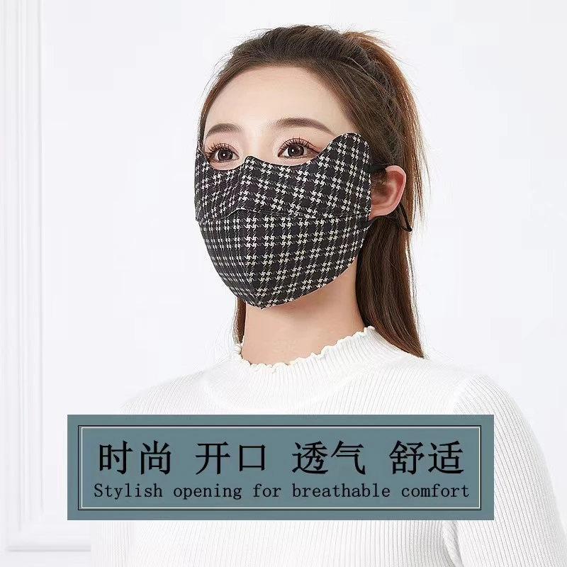 3d立体保暖口罩女神秋冬时尚纯棉加大加厚护眼角骑行防寒防风面罩