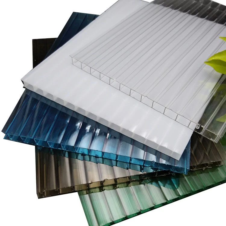 现货固邦PC透明双层中空防紫外线阳光板温室大棚聚碳酸酯采光板