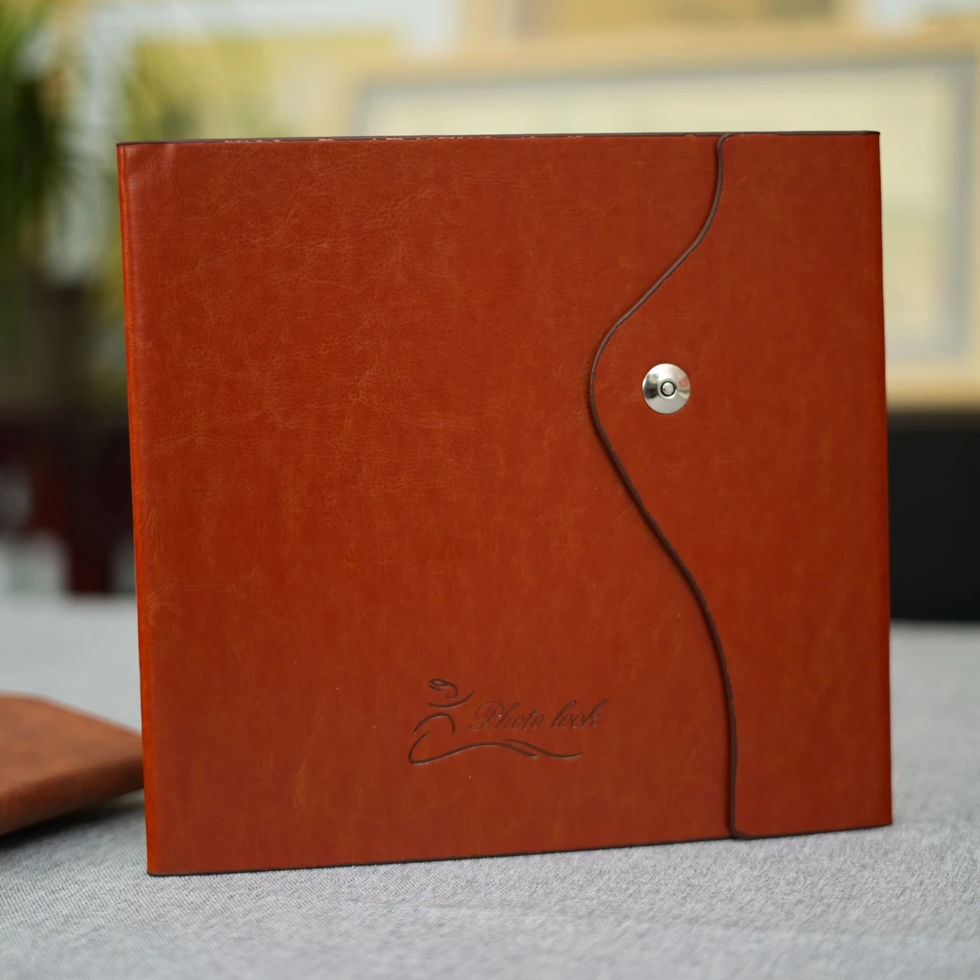 「时光礼语」方10高档铜扣皮质相册 个性定制