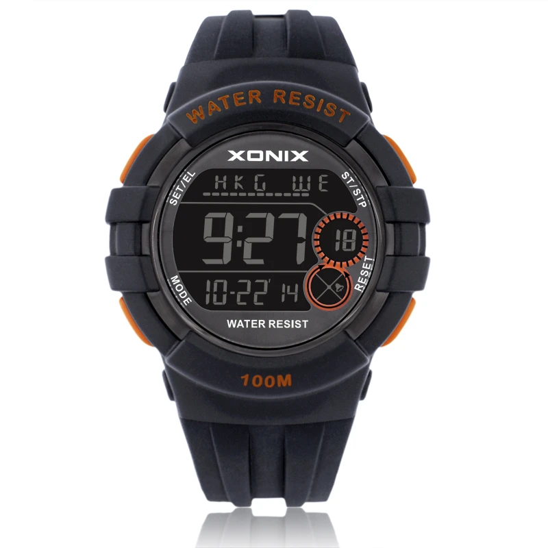 XONIX青少年手表夜光运动防水小学生男女儿童小孩多功能电子手表