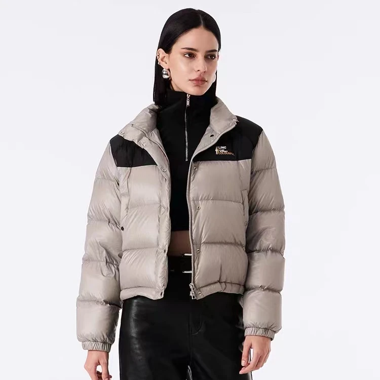 《金羽杰》Y23301061女士复古活力超短时尚冬季保暖面包羽绒服