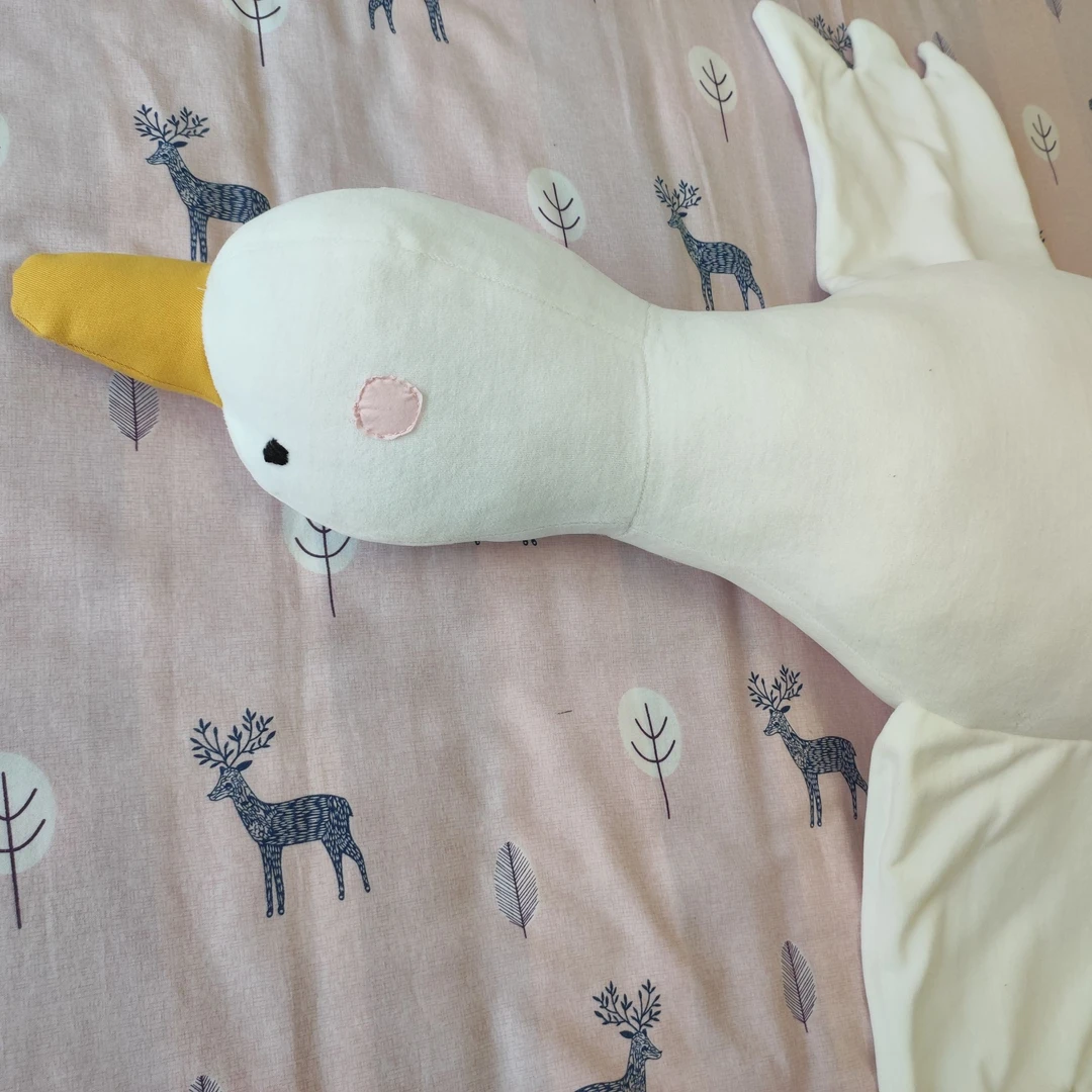 大白鹅排气枕1：1纸样图纸手工玩具样板图纸有视频教程diy玩具样板