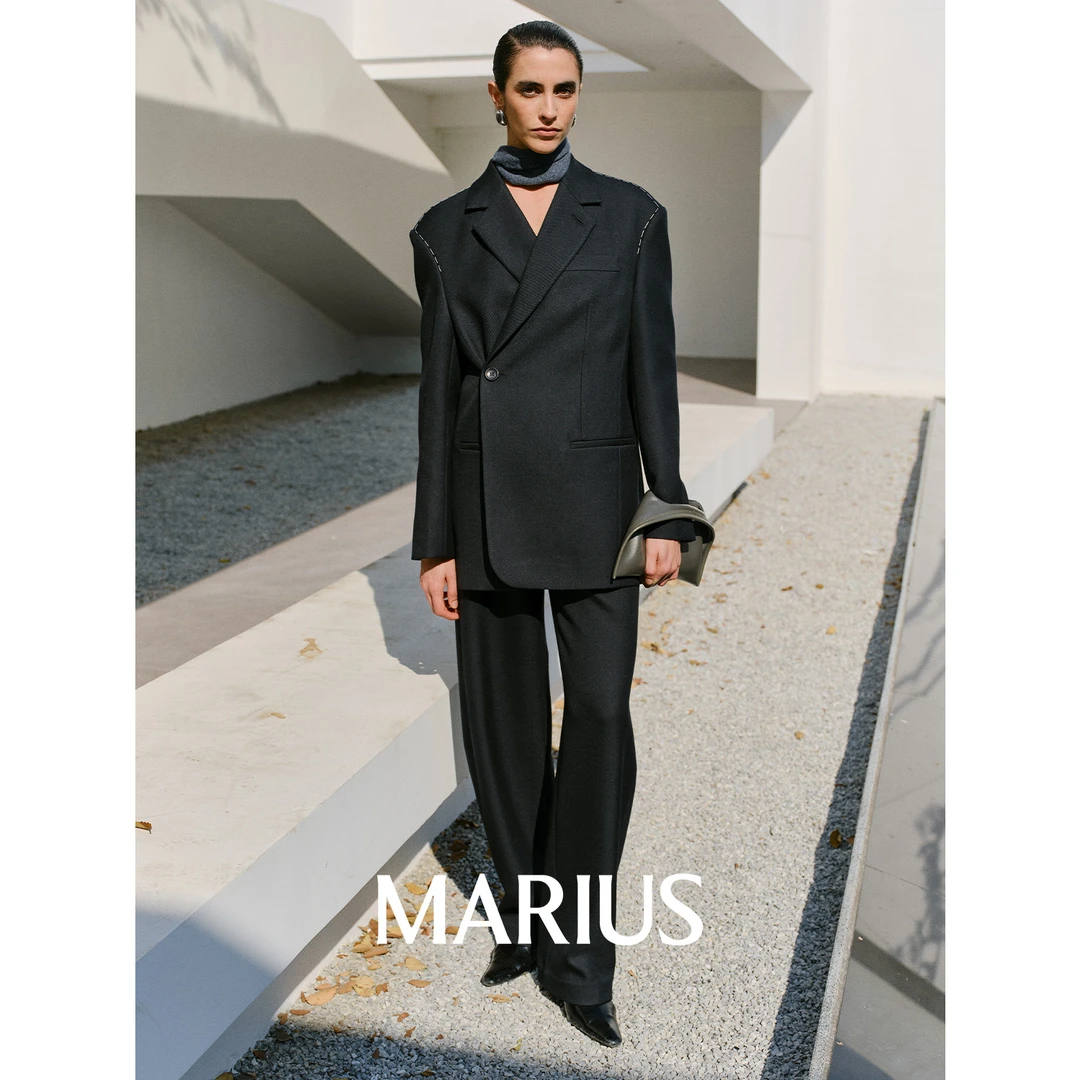 MARIUSMARIUS“曼哈顿”NIKKE老钱同款面料手工钉线西装长裤套装