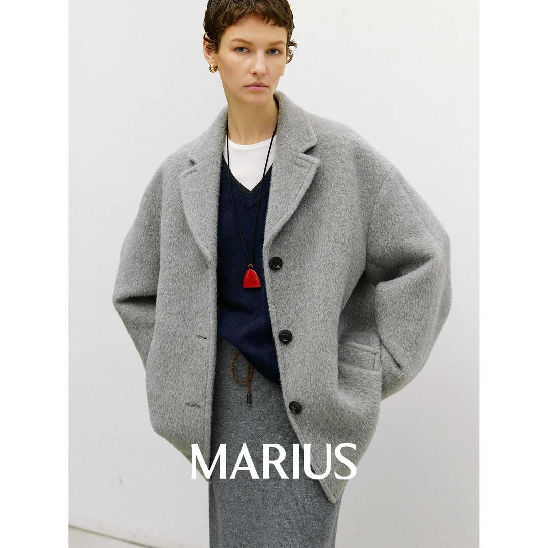 MARIUS“小领大衣”王炸口碑秘鲁INCA/意大利TEXCO羊驼毛大衣