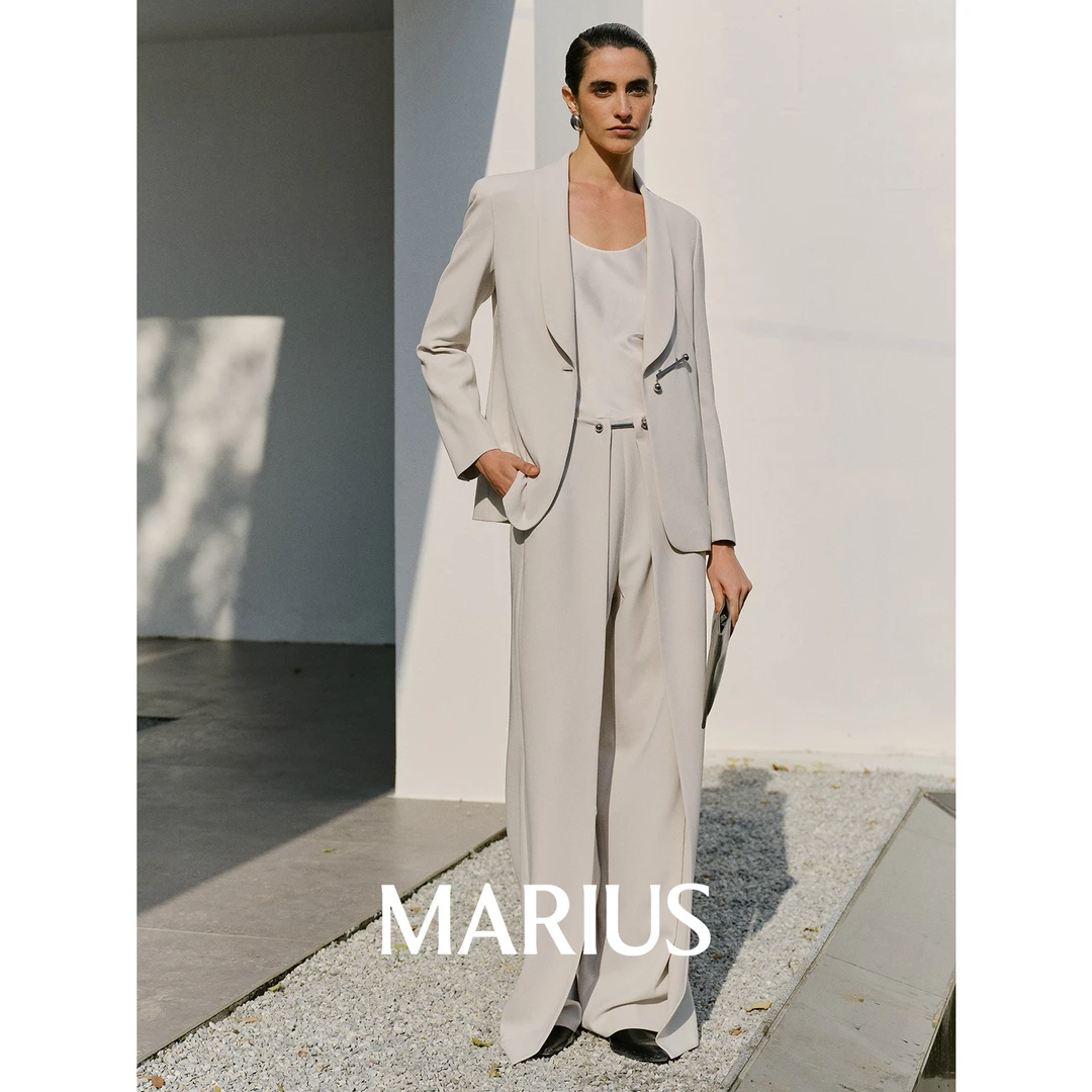 MARIUS“罗曼尼”Conti法式進口三醋酸西装外套长裤通勤套装
