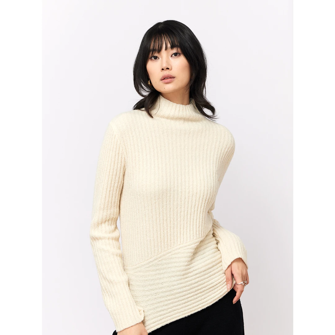 MARIUS B 备单品嵿奢纤维 Cashmere 羊绒圈圈纱佰搭毛毛衣针织衫'