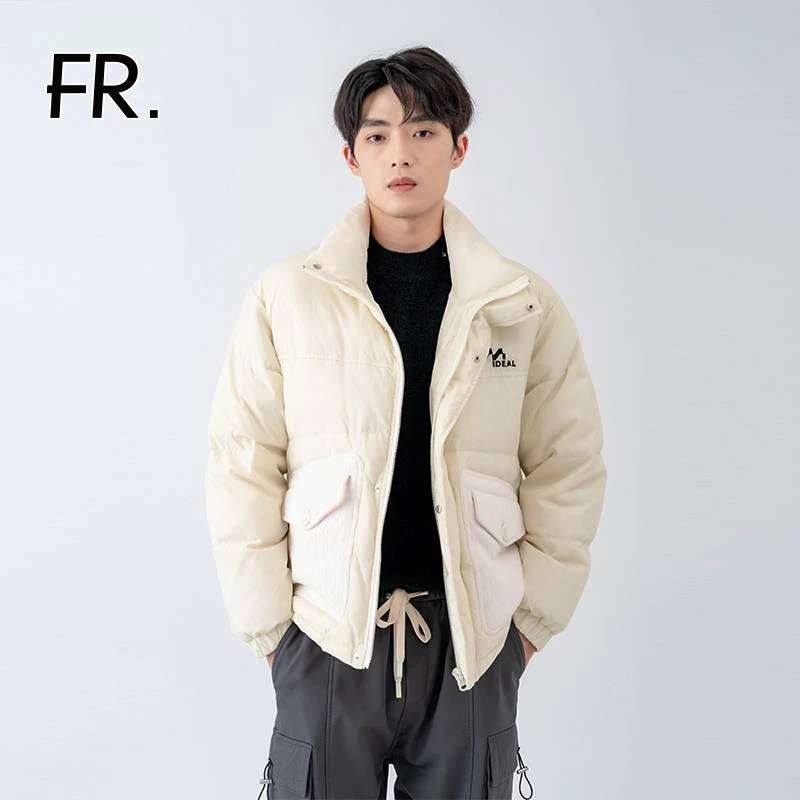 凡人优品凡人优品羽绒服男休闲短款保暖立领Y196
