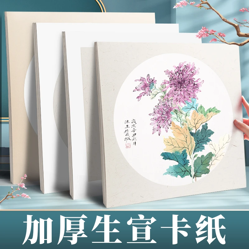 国画生宣加厚卡纸镜片纸熟宣半生熟镜面书法宣卡纸宣纸装裱创作用