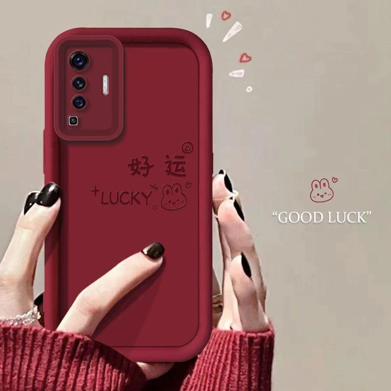 适用于VIVOX50手机壳维沃x50新年好运2024新款女防摔软壳全包式