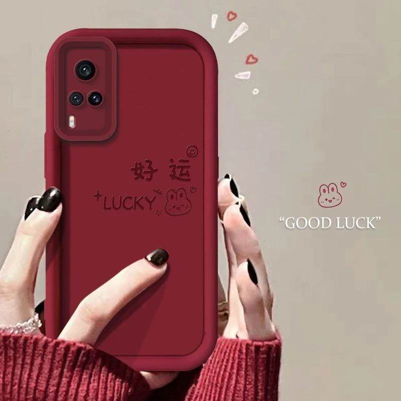 适用于vivoX60手机壳维沃x60新年好运2024新款女防摔软壳全包式